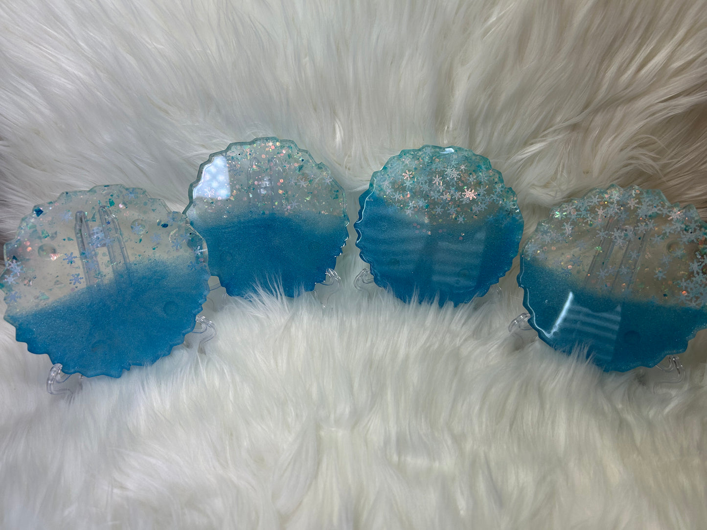 Light blue coasters