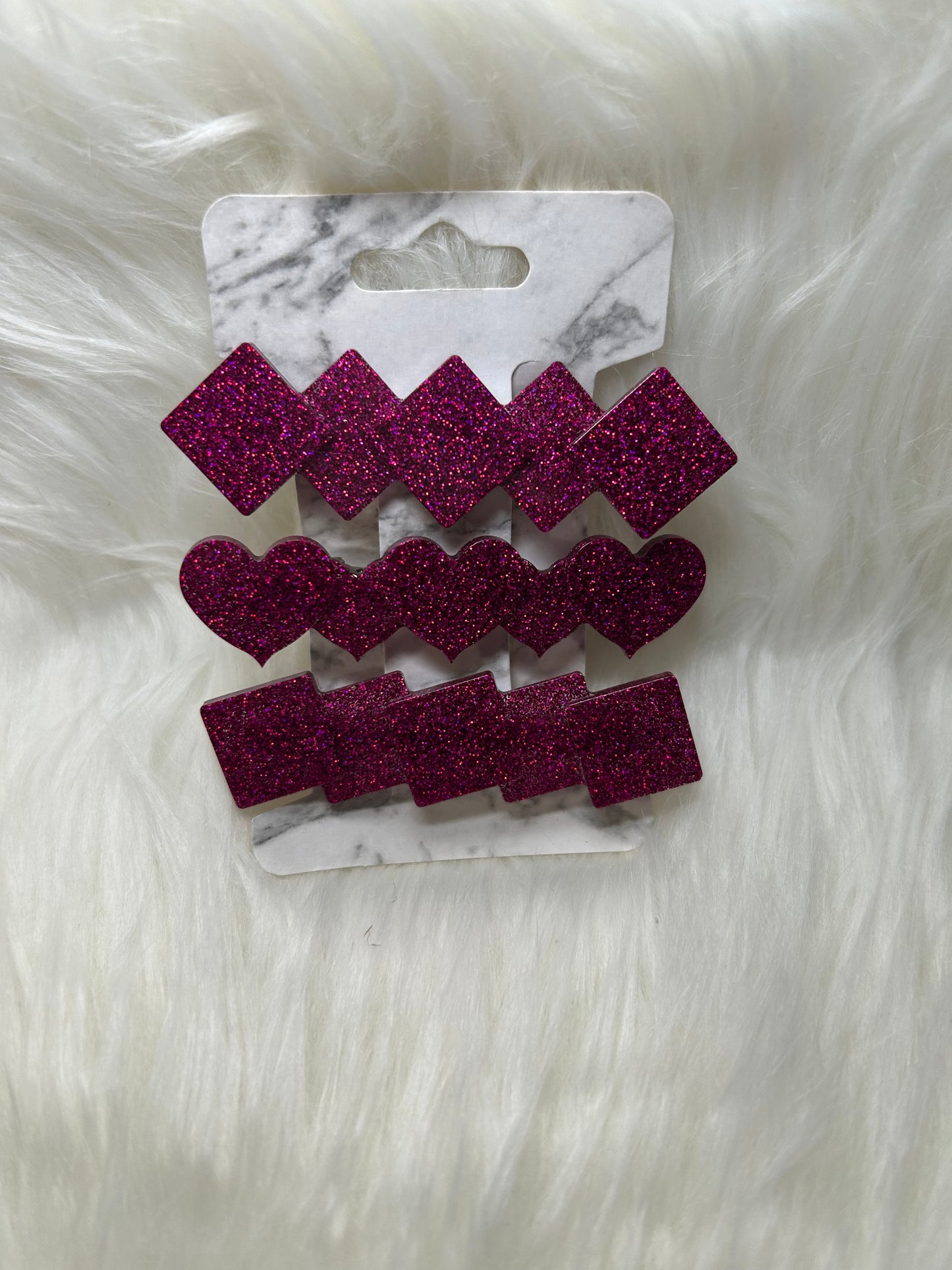 Burgundy barrettes