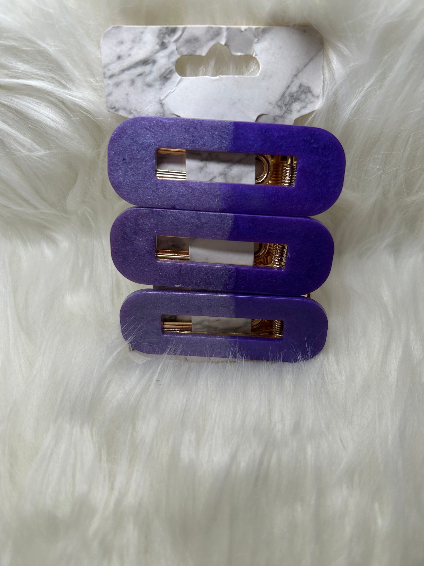 Purple barrettes
