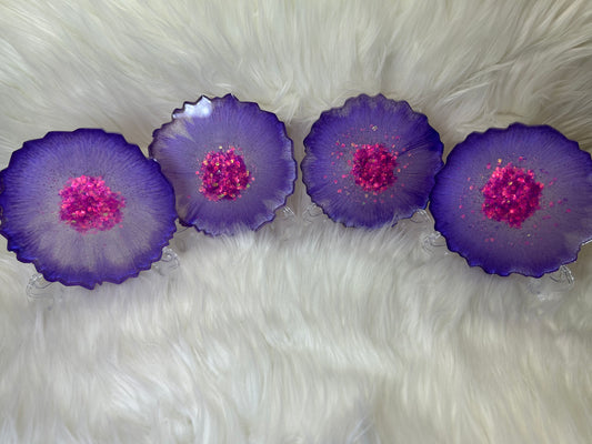 Purple coasters