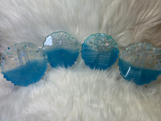 Light blue coasters