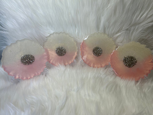 Pink and cream coasters