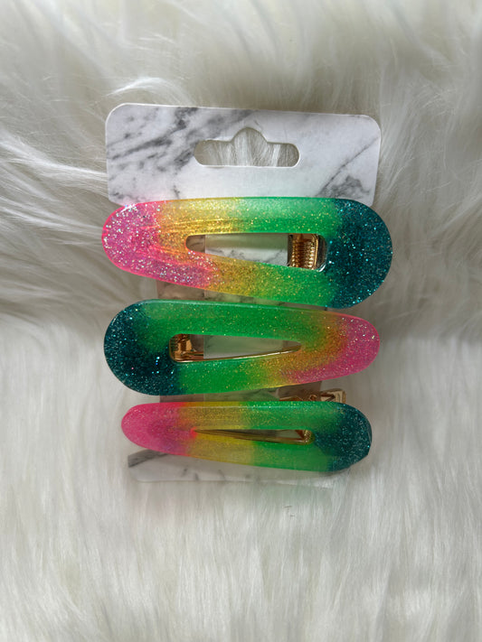 Rainbow barrettes