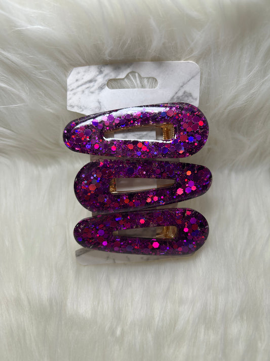 Purple barrettes