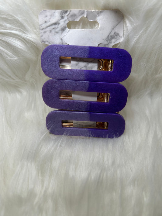 Purple barrettes