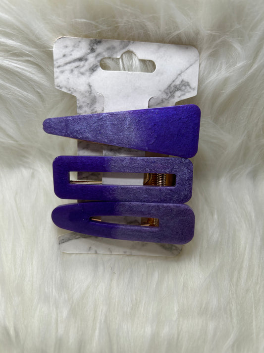 Purple barrettes