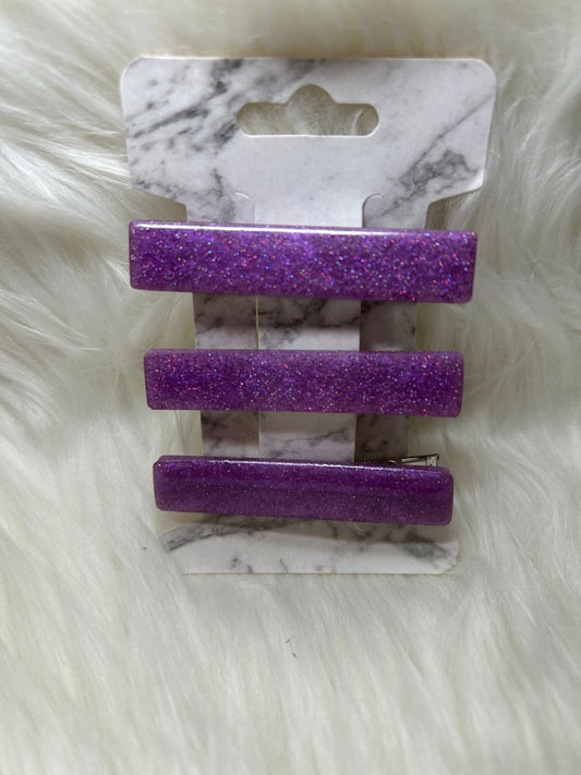 Purple barrettes