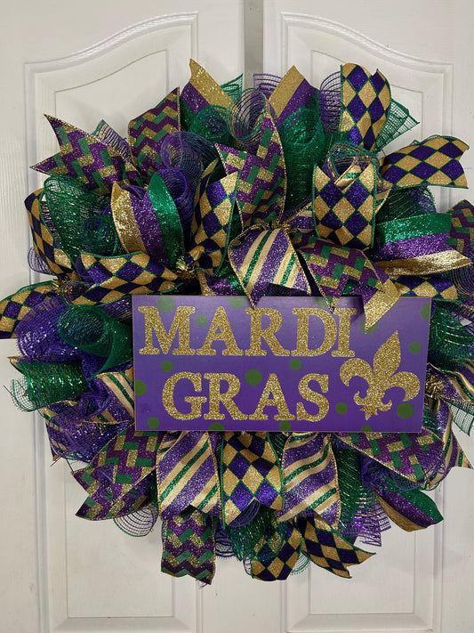 Mardi Gras Wreath